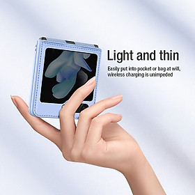 Ốp Case Nillkin Qin Leather (Vegan Leather) Dành Cho Samsung Galaxy Z Flip 5 5G - Hàng Chính Hãng