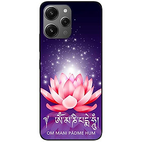 Ốp lưng cho Xiaomi Redmi 12 4G - Redmi Note 12 4G - Redmi Note 12 Pro 4G - 12 Pro 5G - Om Mani Tím Hồng - Hàng Chính Hãng