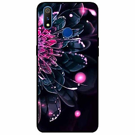 Ốp lưng in cho Realme 3 Mẫu Mẫu Đơn Hồng Đen
