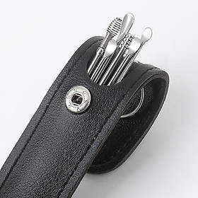 Combo 2 Bộ lấy ráy tai 6 món  cao cấp inox 304, không gỉ an toàn kèm bao da Nữ Women