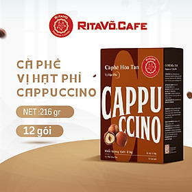 Cà phê hoà tan Rita Võ Cafe Cappuccino hazenut [Hộp 216g x 12 gói]