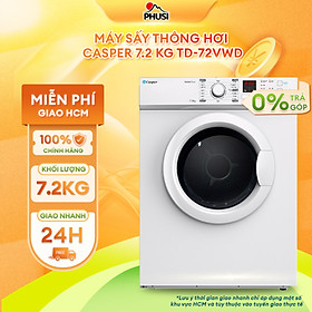 Máy sấy thông hơi Casper TD-72VWD 7.2kg - Hàng chính hãng (chỉ giao HCM)