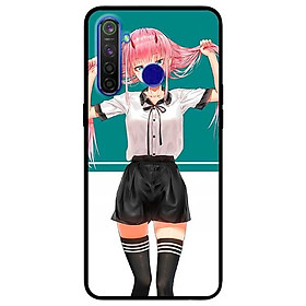 Ốp lưng dành cho Realme 6i mẫu Cô Gái Anime Tóc Hồng