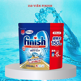 Combo Viên rửa bát Finish nhật 150 viên + muối rửa bát finish 1.5kg + nước làm bóng bát finish 800ml