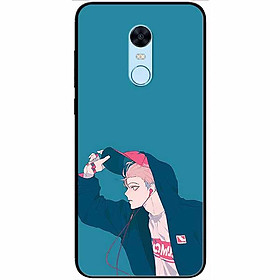 Ốp lưng dành cho Xiaomi Redmi Note 5 ( Redmi 5 Plus ) mẫu Cậu Bé Tai Nghe Đỏ