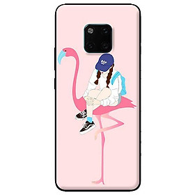Ốp in cho Huawei Mate 20 Pro Hạc Hồng Và Cô Gái - Hàng chính hãng
