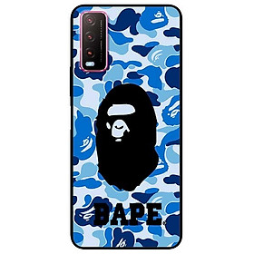 Ốp lưng dành cho Vivo Y20 - Y20s - Y12s mẫu Bape Xanh Có Chữ