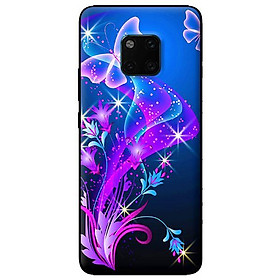 Ốp lưng in cho Huawei Mate 20 Pro mẫu Họa Tiết Bướm Tím - Hàng chính hãng
