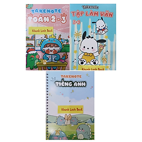 Sách - takenote toán + tập làm văn + tiếng anh lớp 2 - 3
