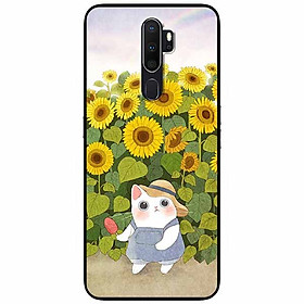 Ốp lưng dành cho Oppo A5 2020 - A9 2020 mẫu Mèo Mập Hướng Dương