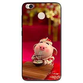 Ốp lưng in cho Xiaomi Redmi 4 (4x) Mẫu Heo Áo Trắng