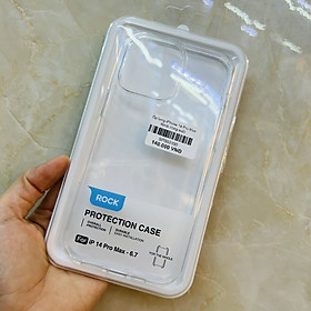 Ốp lưng dành cho iPhone 14 Pro Max Rock trong suốt chính hãng- hàng chính hãng