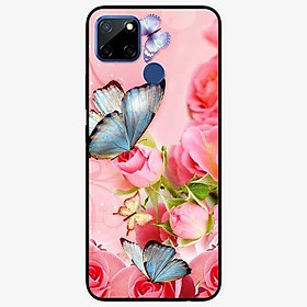 Ốp lưng dành cho Realme C3 / C3i - C11 - C12 - C15 mẫu Bướm Xanh Và Hoa Hồng