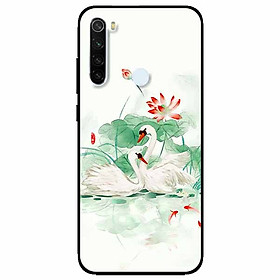 Ốp lưng in cho Xiaomi Redmi Note 8 Mẫu Đôi Thiên Nga