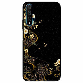 Ốp lưng dành cho Huawei Nova 5T mẫu Hoa Văn Hoa Trắng