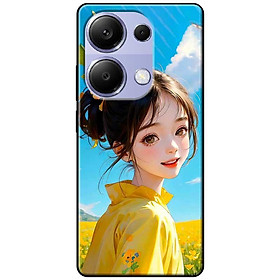 Ốp lưng Redmi 9T - 13C - 13 4G - Redmi Note 13 4G - Note 13 Pro 4G - Note 13 Pro 5G - Thiếu Nữ Xinh Áo Vàng - Hàng Chính Hãng