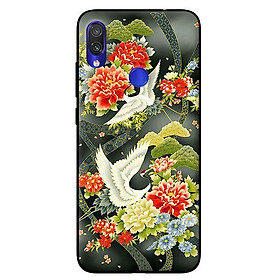 Ốp lưng in cho Xiaomi Redmi Note 7 mẫu Hạc Mẫu Đơn 1 - Hàng chính hãng