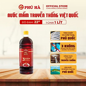 Nước mắm truyền thống Việt Quốc Phú Hà 22 độ đạm - 1 Chai 1 lít