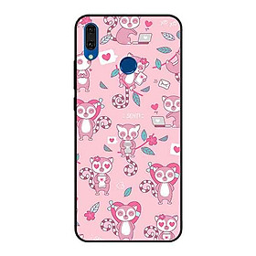 Ốp Lưng in cho Huawei Y9 2019 Mẫu Gấu Chó Nền Hồng - Hàng Chính Hãng
