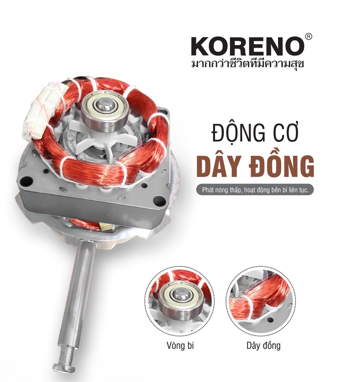 Quạt Cây có điều khiển,Quạt đứng, quạt Koreno sang trọng, động cơ êm ái không rung lắc, bảo hành 2 năm hàng chính hãng