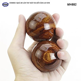 COMBO 2 quả bi lăn tay Gỗ Cẩm Lai 5cm (MH882) Mát xa giúp dẻo tay, thư giãn, chống mỏi toàn diện – Chăm sóc sức khỏe