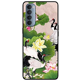 Ốp lưng dành cho Reno 4 Pro mẫu Sen Và Hạc