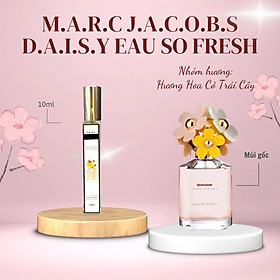 Tinh dầu nước hoa dạng xịt Daisy Marc Ja.cobs Eau so fresh 10ml (mùi nữ) ngọt ngào tươi mát