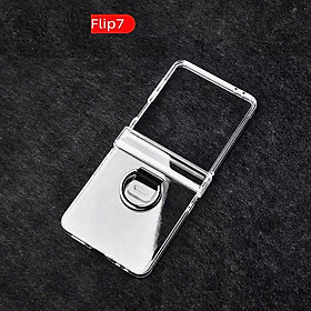 Ốp lưng chống sốc trong suốt kèm iring cho Samsung Galaxy Z Flip 7 hiệu Likgus Cover Ring (chất liệu cao cấp, thiết kế iring chống rơi rớt) - hàng nhập khẩu