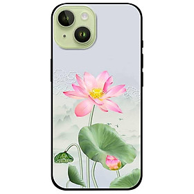 Ốp lưng cho IPhone 15 - 15 Plus - 15 Pro - 15 Pro Max - 16 - 16 Plus - 16 Pro - 16 Pro Max - Tranh Sen Hồng - Hàng Chính Hãng