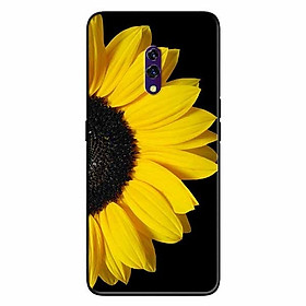 Ốp lưng in cho Realme X Hoa Hướng Dương Nền Đen