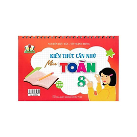 Sách - Lịch Kiến Thức Cần Nhớ Môn Toán 8 - Dùng Chung Các Bộ SGK Hiện Hành - Hồng Ân
