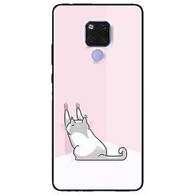 Ốp lưng in cho Huawei Mate 20 Mẫu Mèo Cào