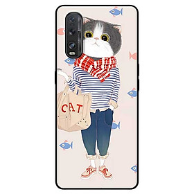 Ốp lưng dành cho Oppo Find X2 mẫu Người Mèo
