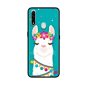 Ốp Lưng in cho Oppo A31 Mẫu Cừu Nền Hoa - Hàng Chính Hãng