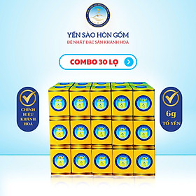 [Combo 30 Hũ] Tổ Yến Sào Chưng Nhân Sâm - Yến Sào Hòn Gốm Chính Hiệu Khánh Hoà - HGK NEST