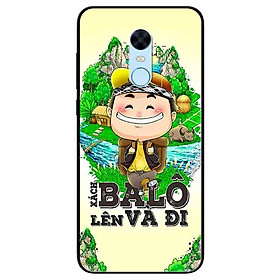 Ốp lưng in cho Redmi 5 Mẫu Xách Balo Lên Nam