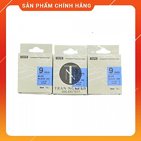 [Combo 3 hộp] Nhãn in Tepra SC9BW (LC-3LBP) - Chữ đen nền dương 9mm x 8m - Hàng nhập khẩu