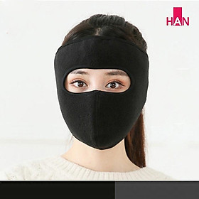 Khẩu trang ninja che kín mặt kín tai vải nỉ dán gáy chống nắng chống gió lạnh mùa đông - khau trang