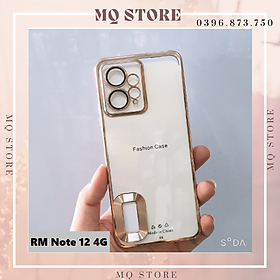 Ốp lưng cho Xiaomi Redmi Note 12 4g viền màu lưng trong bảo vệ camera Kai Nguyễn( hàng chính hãng)