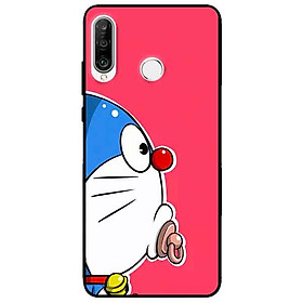 Ốp lưng in cho Huawei P30 Lite Mẫu Doremon Nền Hồng