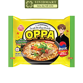 OTOKI - Mì Oppa hương vị Sườn heo, Oppa Mì sườn heo Oppa, Mì sườn heo Hàn Quốc, Mì Oppa Hàn Quốc (65g/gói)