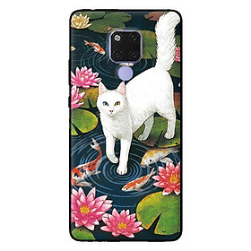 Ốp in cho Huawei Mate 20 Mèo Trắng - Hàng chính hãng