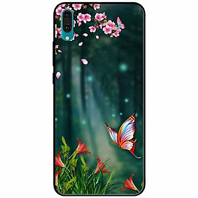 Ốp lưng dành cho Huawei Y7 Pro 2019 mẫu Bướm Và Hoa Đỏ
