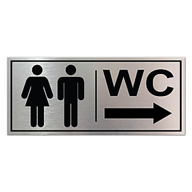 Bảng chỉ dẫn toilet, WC, nhà vệ sinh, NAM NỮ KT:14x32cm