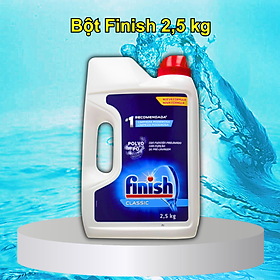 Bột rửa bát Finish 2.5kg dùng cho Máy rửa bát chén tặng túi zip 3 kẹo Senjaku Nhật Bản