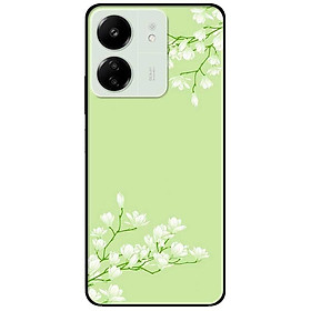 Ốp lưng Redmi 9T - 13C - 13 4G - Redmi Note 13 4G - Note 13 Pro 4G - Note 13 Pro 5G - Hoa Trắng Xanh Nhạt - Hàng Chính Hãng