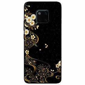 Ốp lưng dành cho Huawei Mate 20 Pro mẫu Hoa Văn Hoa Trắng