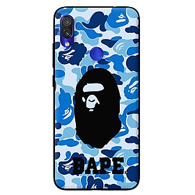 Ốp in cho 	Xiaomi Redmi Note 7 Bape Xanh Có Chữ - Hàng chính hãng