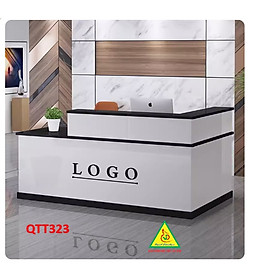 Bàn lễ tân, quầy bán hàng, bàn dịch vụ thương mại đơn giản và hiện đại QTT323