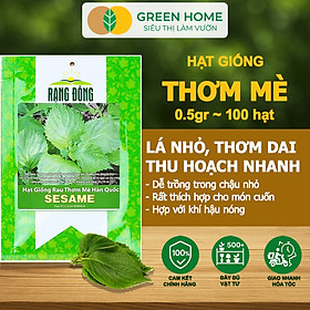 Hạt Giống Rau Thơm Mè Greenhome, Gói 0.5g, Dễ Trồng Quanh Năm, Nảy Mầm Cao, Thu Hoạch Nhanh, Năng Suất Cao R17